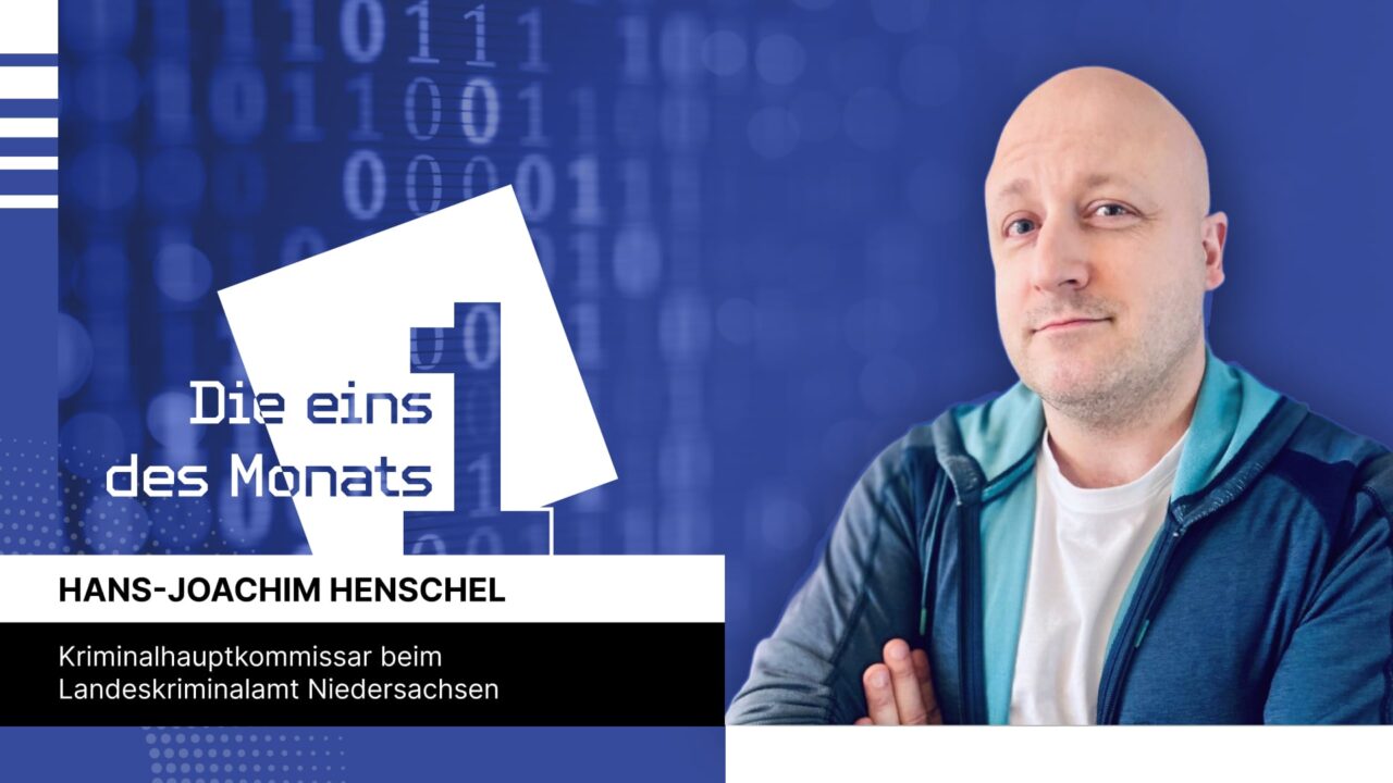 Die EINS des Montags Visual mit Portrait von Hans-Joachim Henschel, LKA Niedersachsen